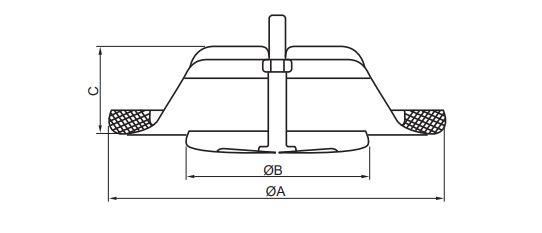 Dimension of Metal Exhaust Air Valve (AEV)