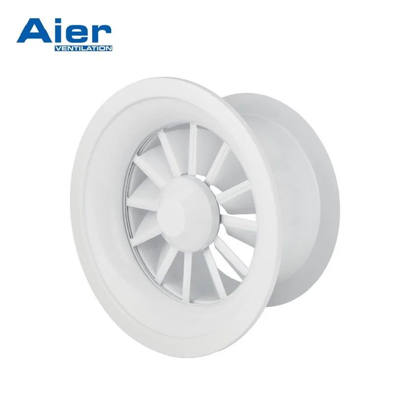 Swirl Round Diffuser With Adjustable Blades (SRD-B)