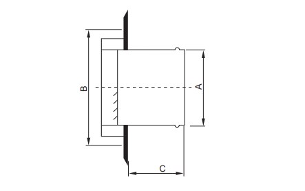 Dimension of Circular Stainless Steel External Louver (SSCE)