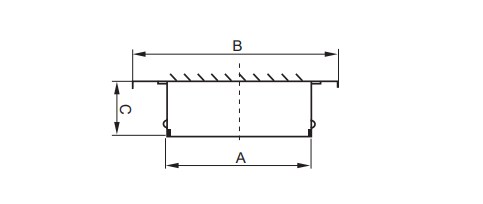 Dimension of Round Stainless External Louver (SSRE)