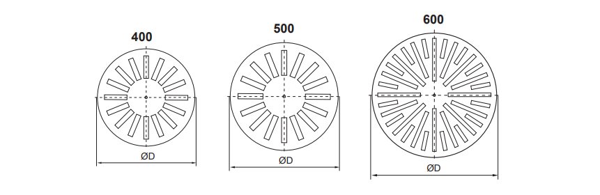 Dimension of Round Swirl Diffuser (RSD)