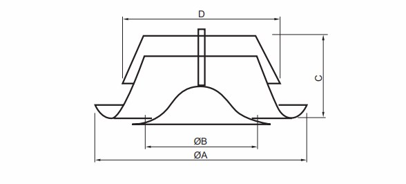 Dimension of Stainless Steel Supply Air Valve (SAV/SS)