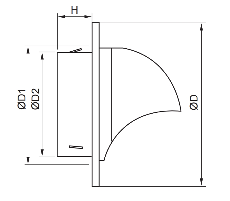 Dimension of Stainless Steel Louver-A Type (SSL-A)