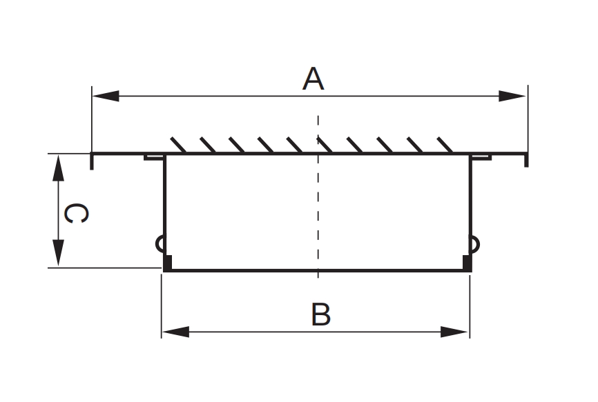 Dimension of Round Stainless External Louver (SSRE)