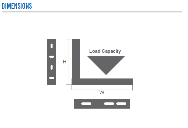 Dimension of Bracket for A/C Outdoor Unit (ACD-1 ACD-2 ACD-3)