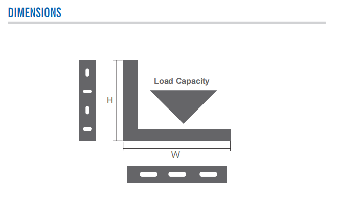 Dimension of Bracket for A/C Outdoor Unit (ALN-1 ALN-2 ALN-3)