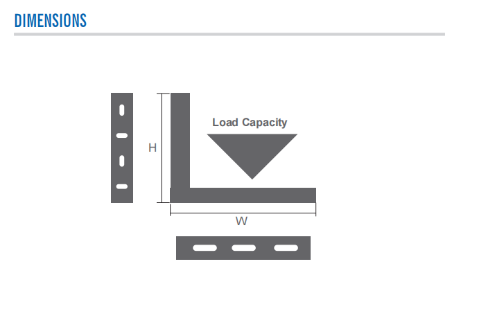 Dimension of Bracket for A/C Outdoor Unit (ACF)