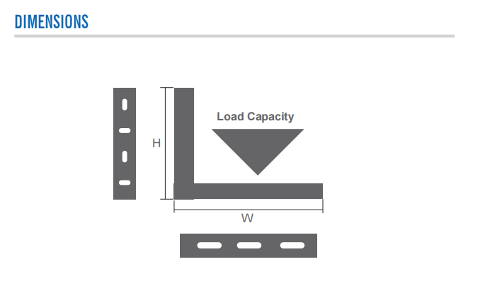 Dimension of Bracket for A/C Outdoor Unit (ALF-1 ALF-2)