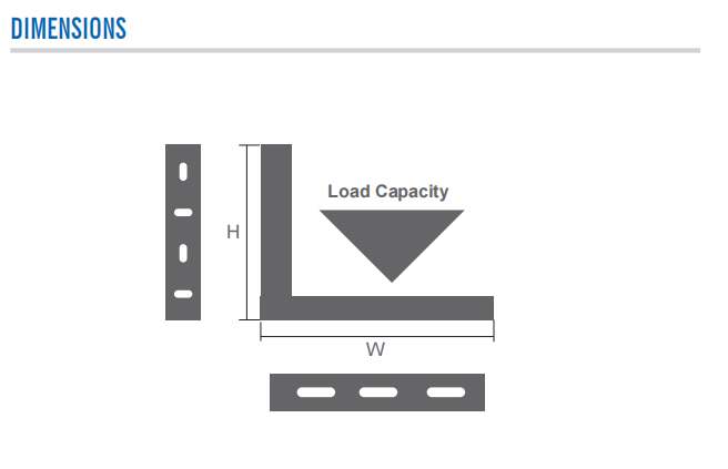 Dimension of Bracket for A/C Outdoor Unit (AHDF)