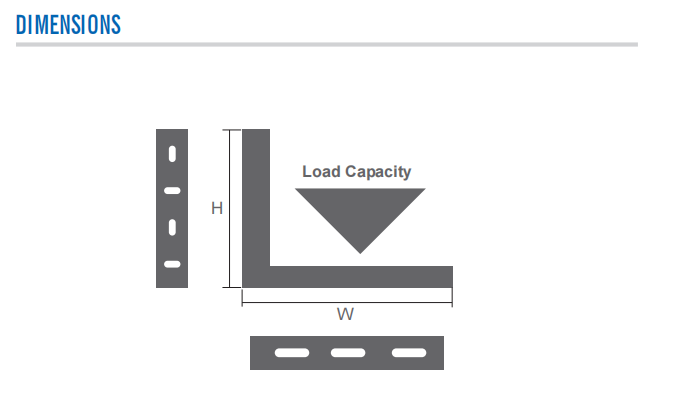 Dimension of Bracket for A/C Outdoor Unit (AH)