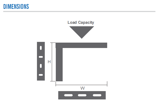 Dimension of Bracket for A/C Outdoor Unit (ATO)