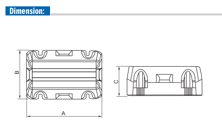 Dimension of Fix-It Big Foot(VBF-T) (VBF250-T VB400F-T VBF450-T VBF600-T VBF1000-T)