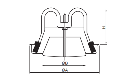 Dimension of Metal Exhaust Air Valve (AVM)