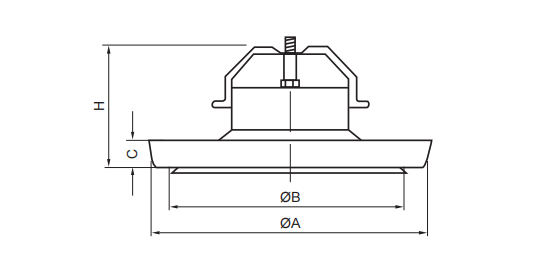 Dimension of Metal Supply Air Valve (AVN)